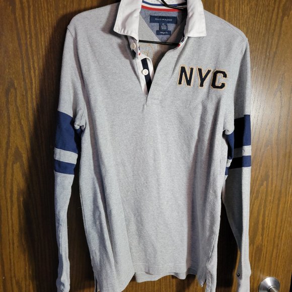 Tommy Hilfiger NYC New York City VINTAGE Rugby Shirt Size Small